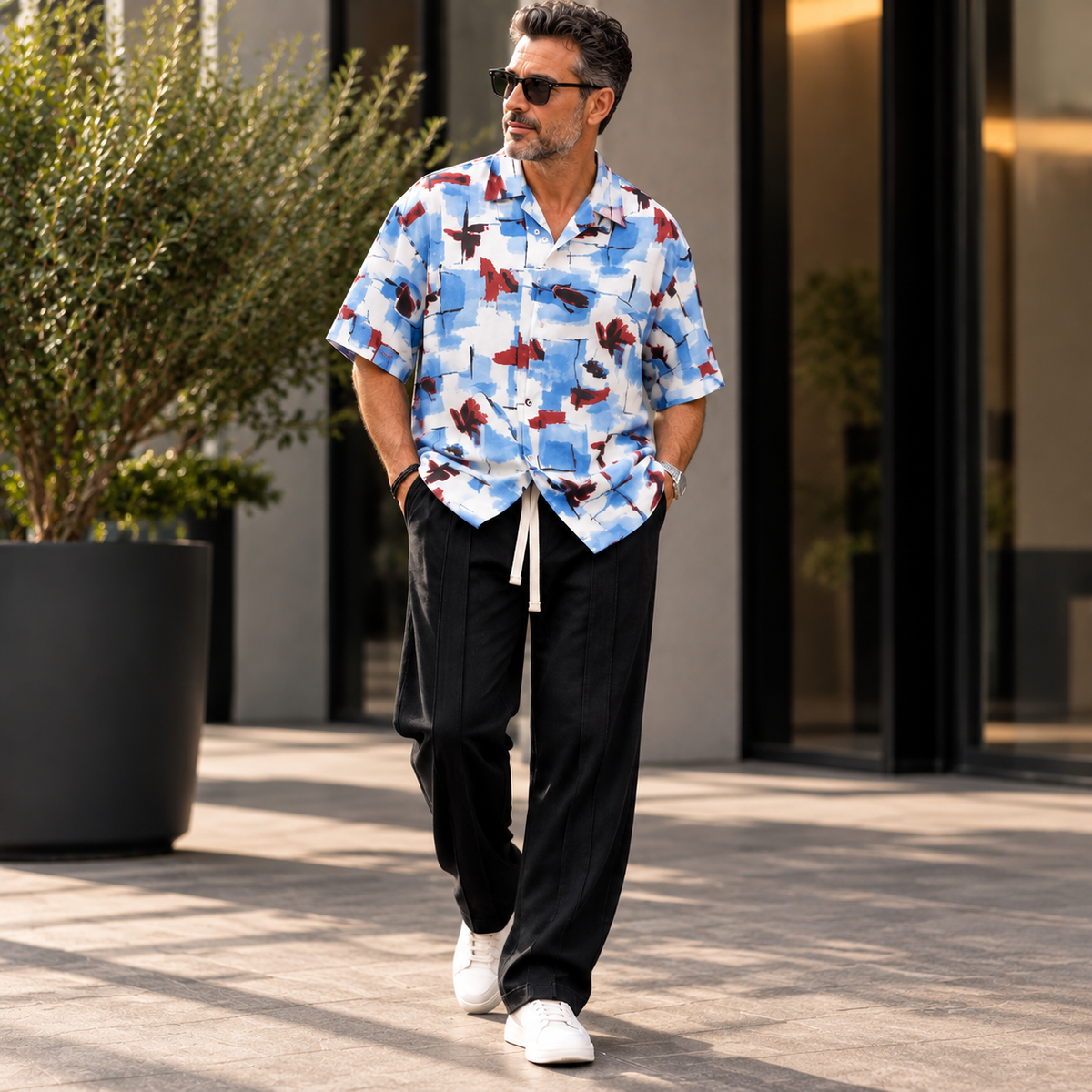 Outfit Homme Oversize Premium - Chemise & Pantalon Court en Coton Délavé | Made in Türkiye