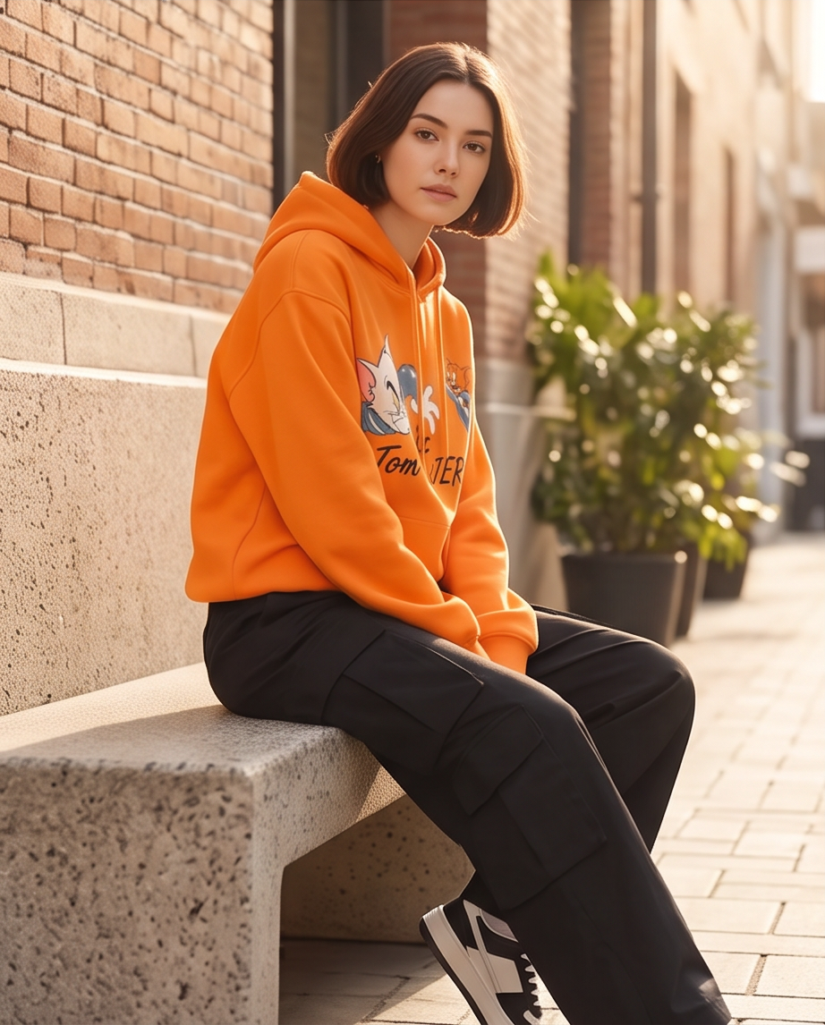🧥 Hoodie Oversize Tom &amp; Jerry 🐱🐭