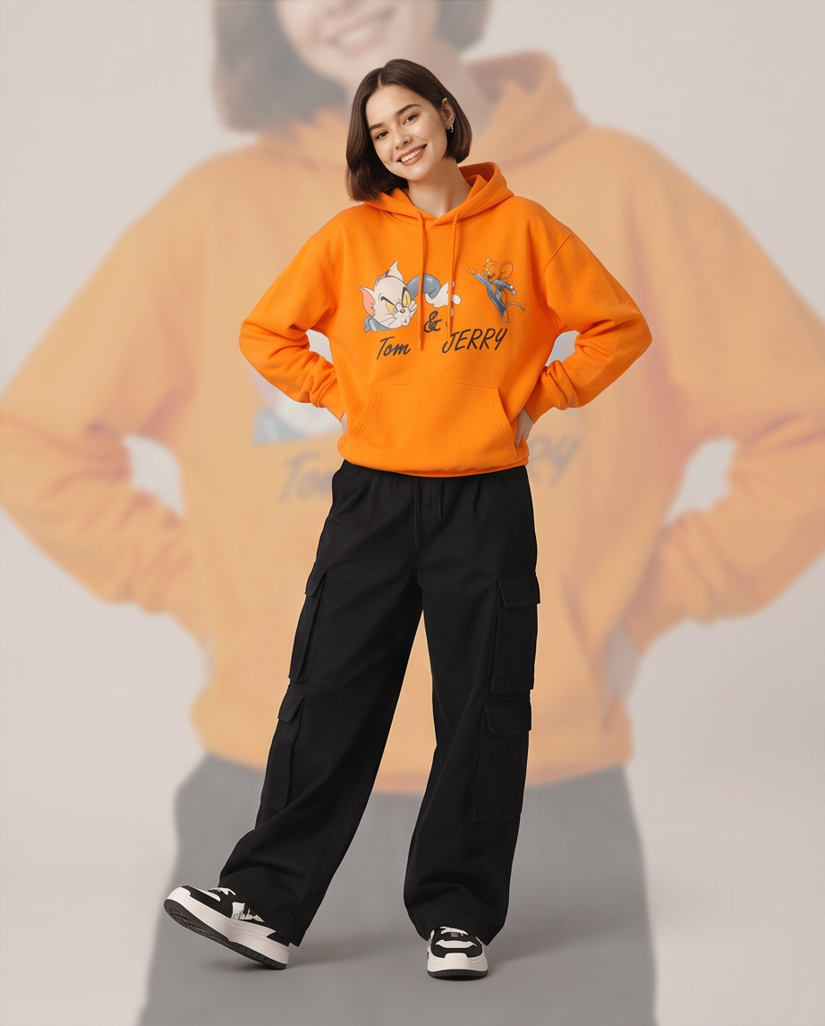 🧥 Hoodie Oversize Tom &amp; Jerry 🐱🐭