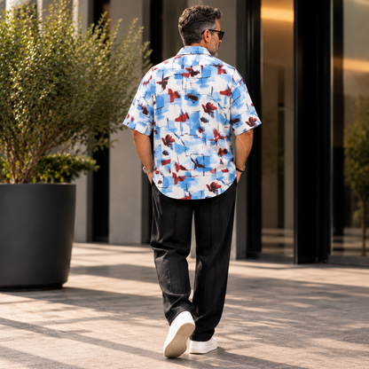 Outfit Homme Oversize Premium - Chemise & Pantalon Court en Coton Délavé | Made in Türkiye