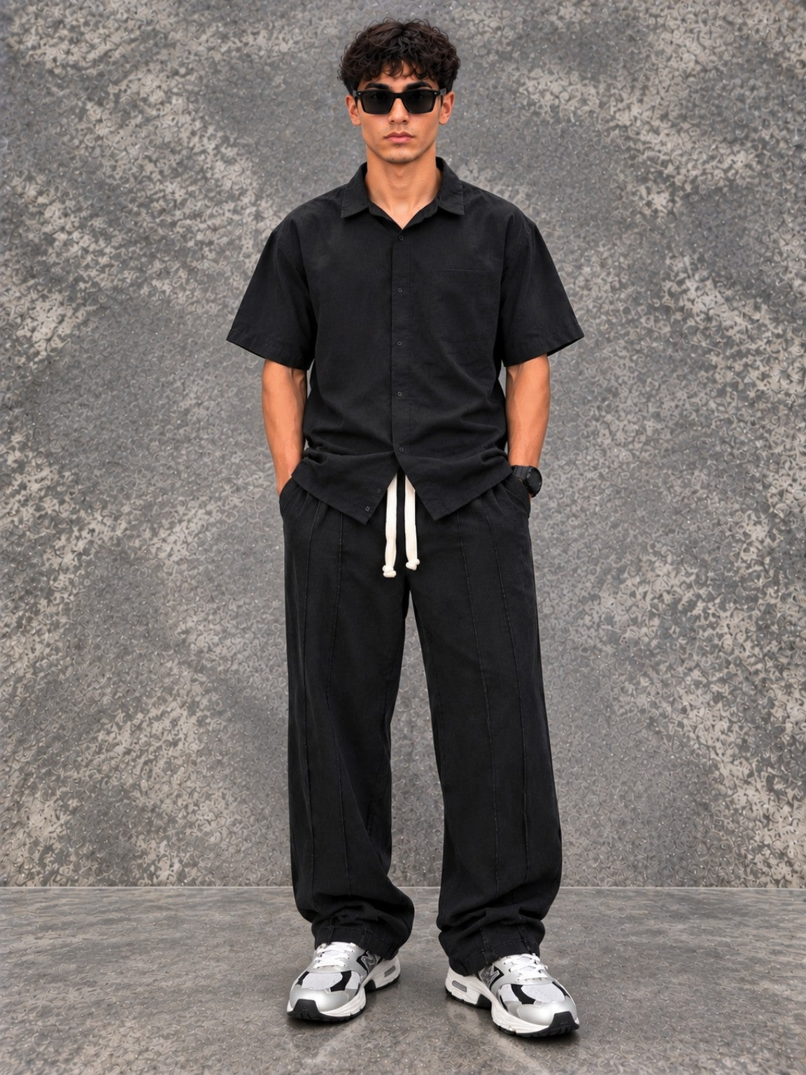 Outfit Homme Oversize | Chemise + pants Coton Premium – Bannana