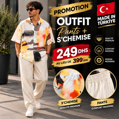 Outfit Homme Oversize | Chemise + Short Coton Premium – Bannana