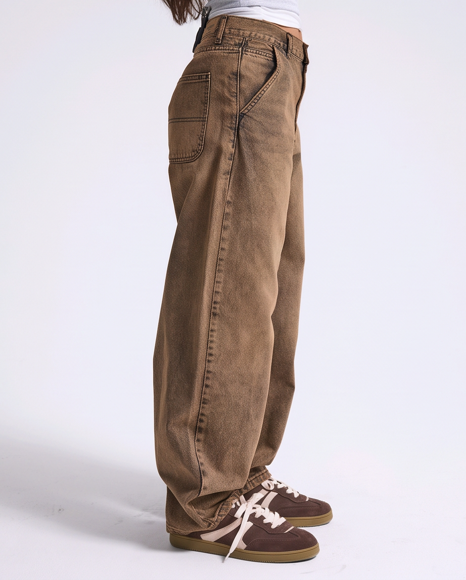 Jean baggy effet délavé vintage