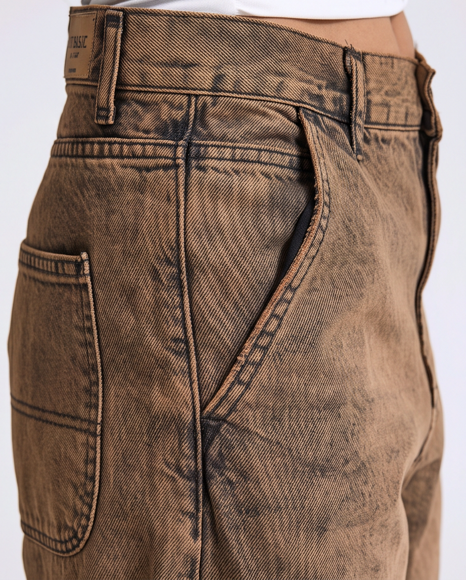Jean baggy effet délavé vintage